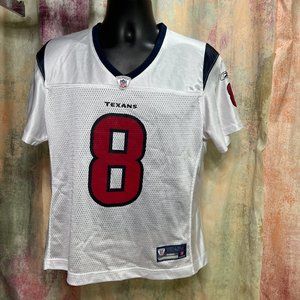 📌 Reebok NFL Houston Texans #8 Carr Jersey White Short Sleeve